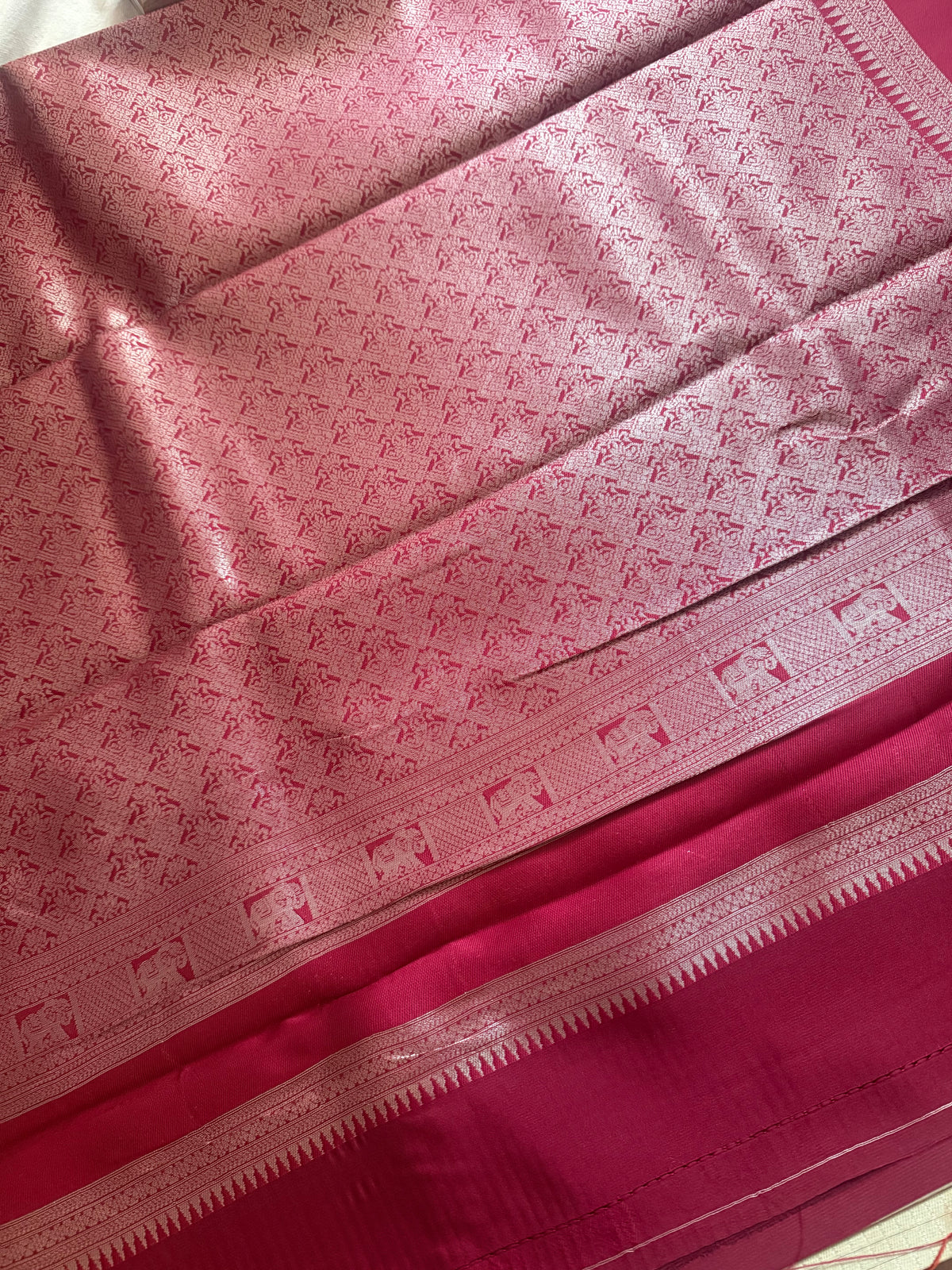 Check Semi silk saree