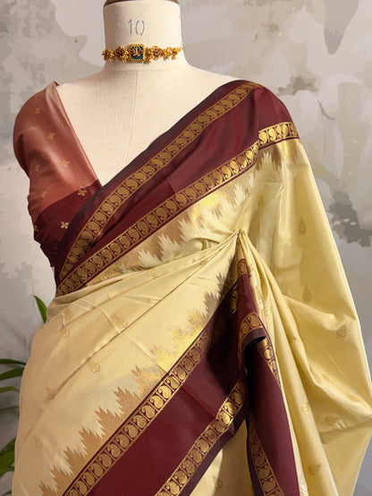 Semi Silk Border saree