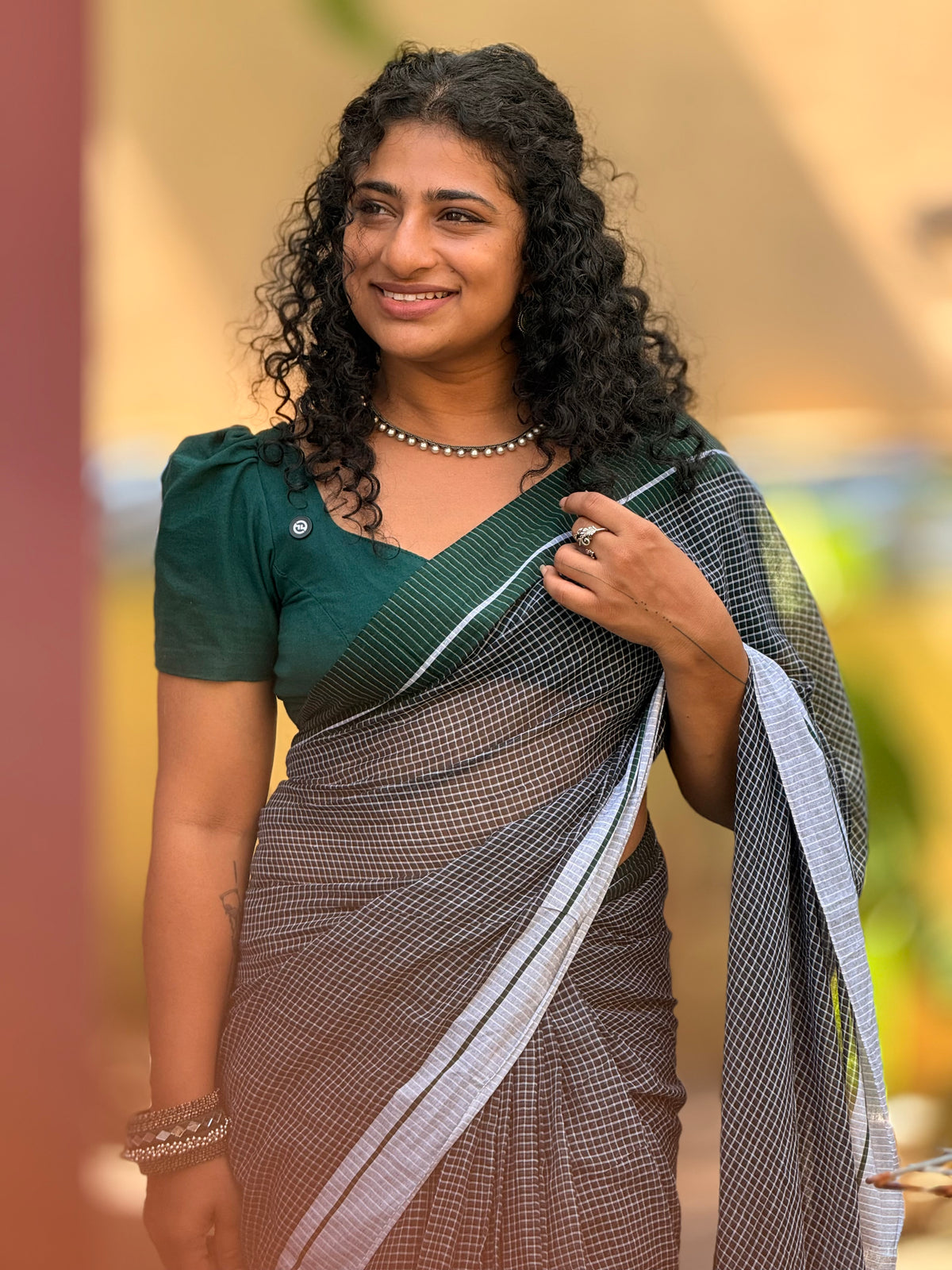 Check mul mul saree