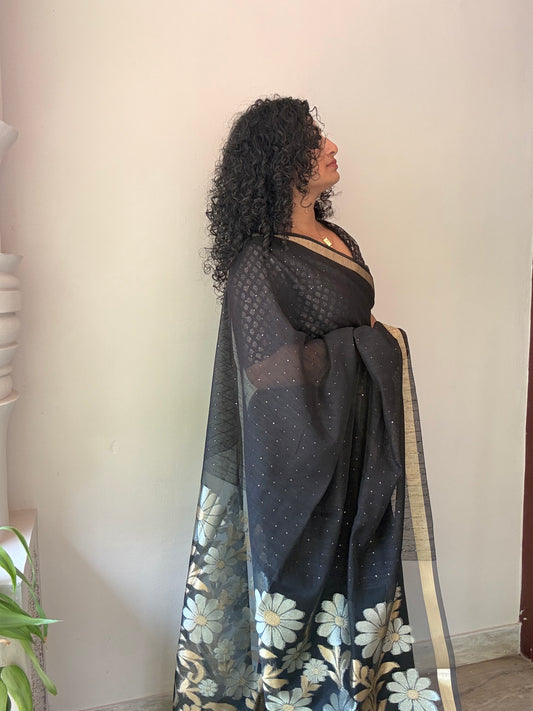 Semi Silk Linen Saree