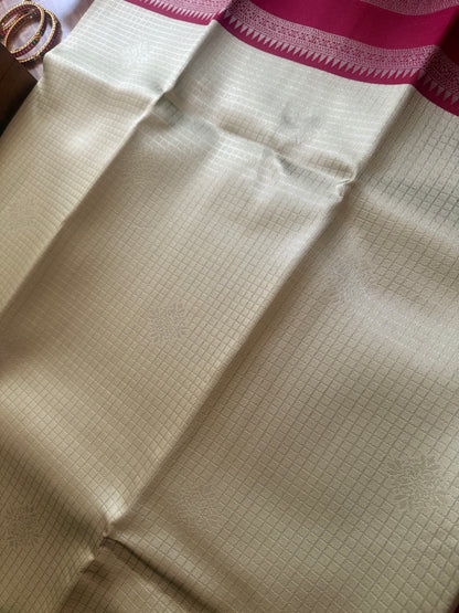 Check Semi silk saree