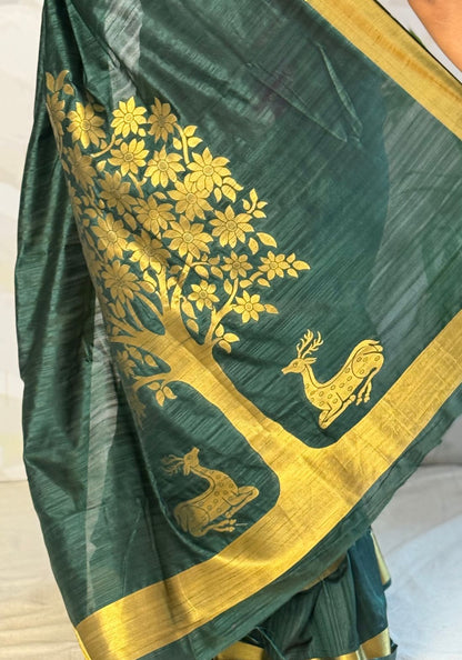 Tree Pallu saree