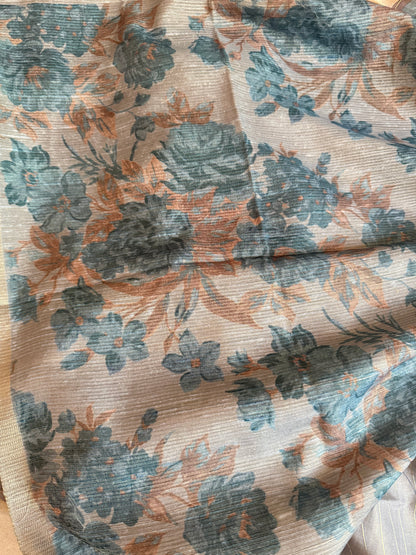 Tissue  Floral Saree