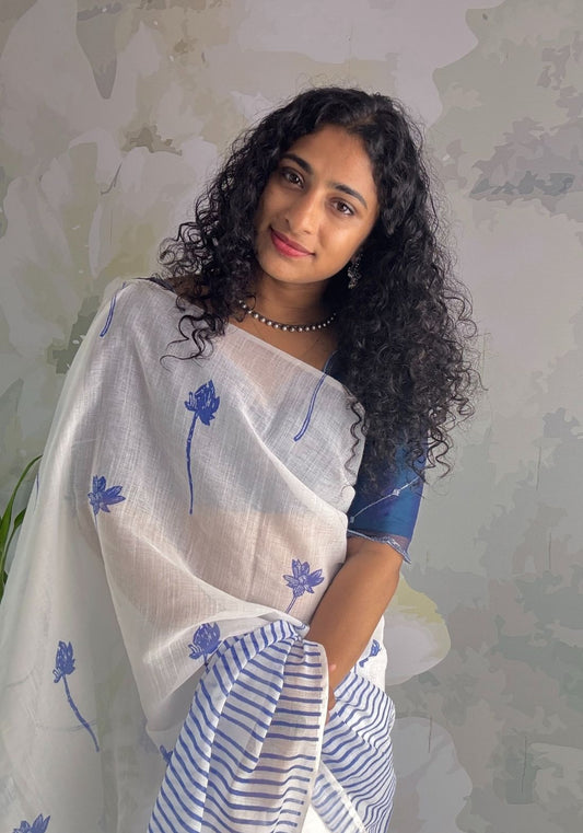 Semi Linen Saree