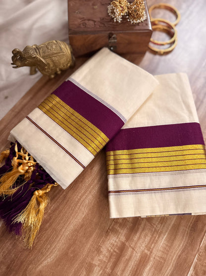 Set Mundu Kara and Kasavu