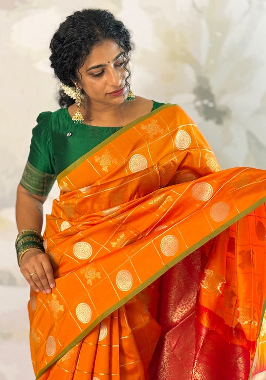 Kattam semi silk saree