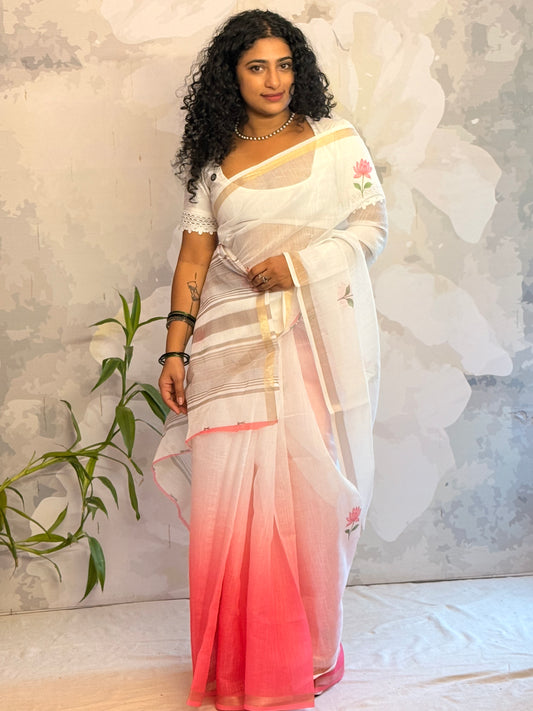Shaded lotus saree