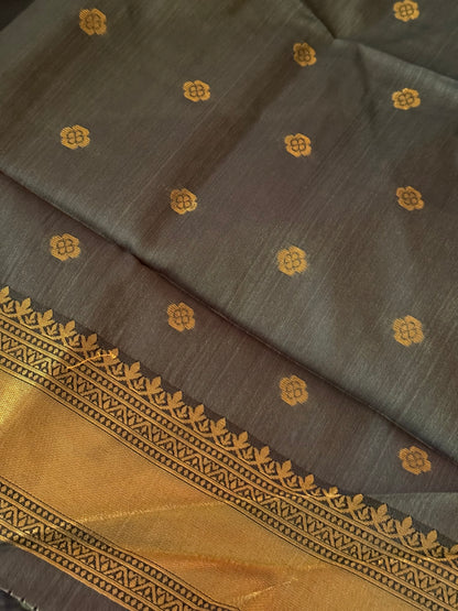 Semi Silk off white saree