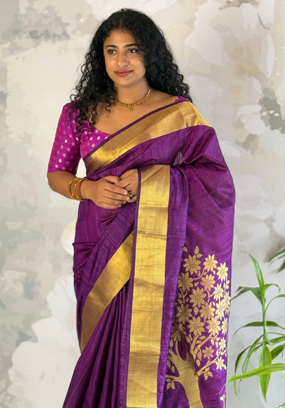 Tree Pallu saree