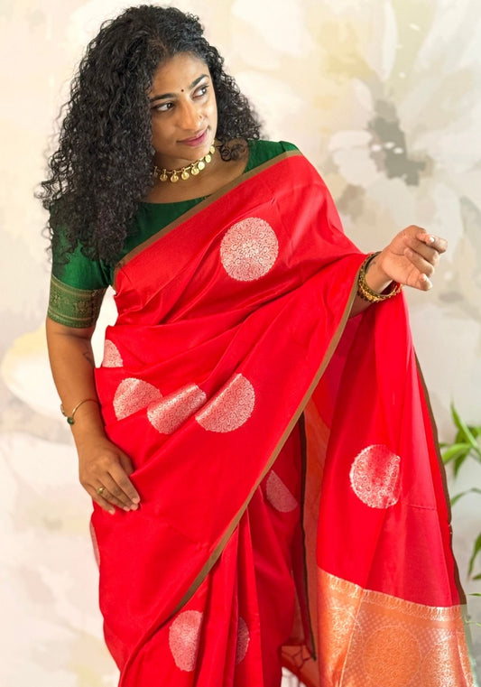 Chakra semi silk saree