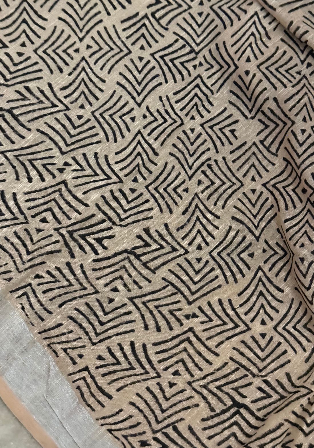 Terra cotton linen saree