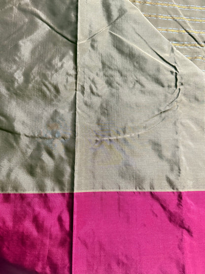 Semi Silk Contrast Border