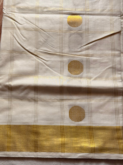 Kerala Cotton check saree
