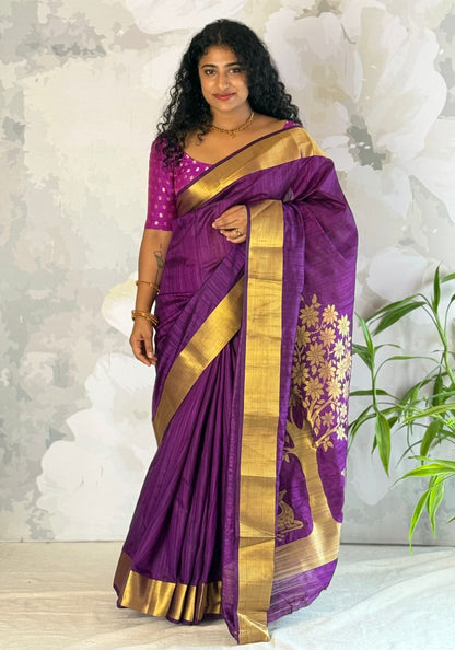 Tree Pallu saree