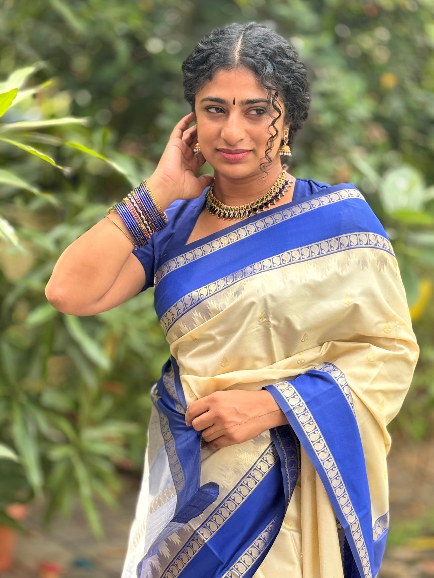 Semi Silk Border saree