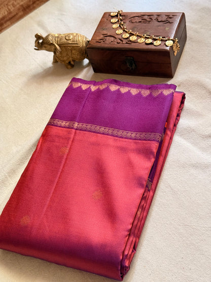 Double shade Semi silk saree
