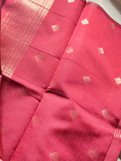 Zari Stripe Semi silk saree