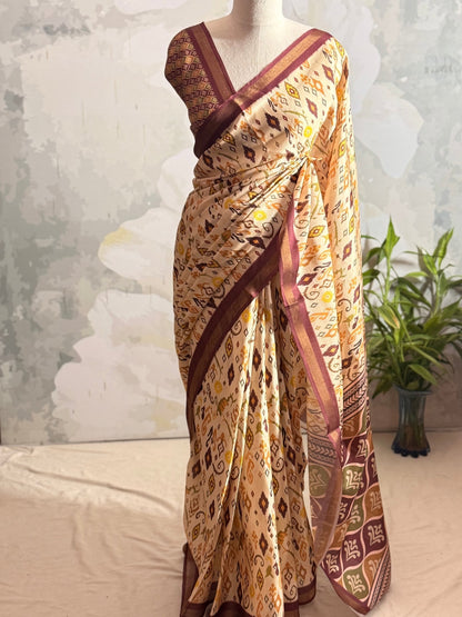 Semi Chandheri saree