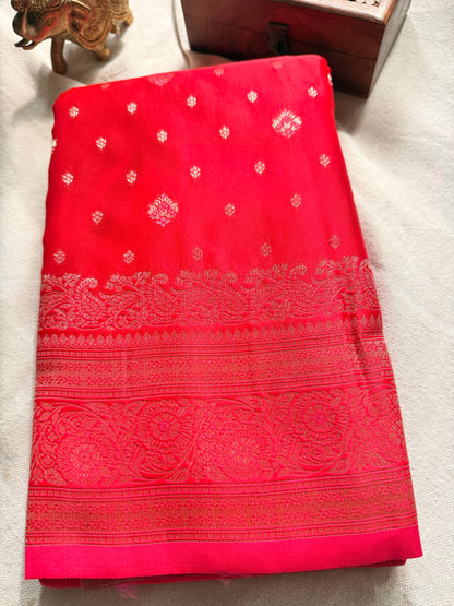 Semi Katan Banarasi Saree