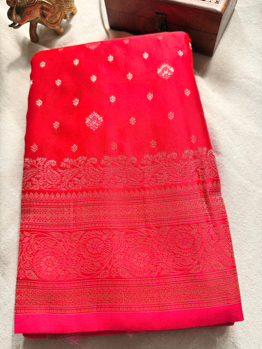 Semi Katan Banarasi Saree