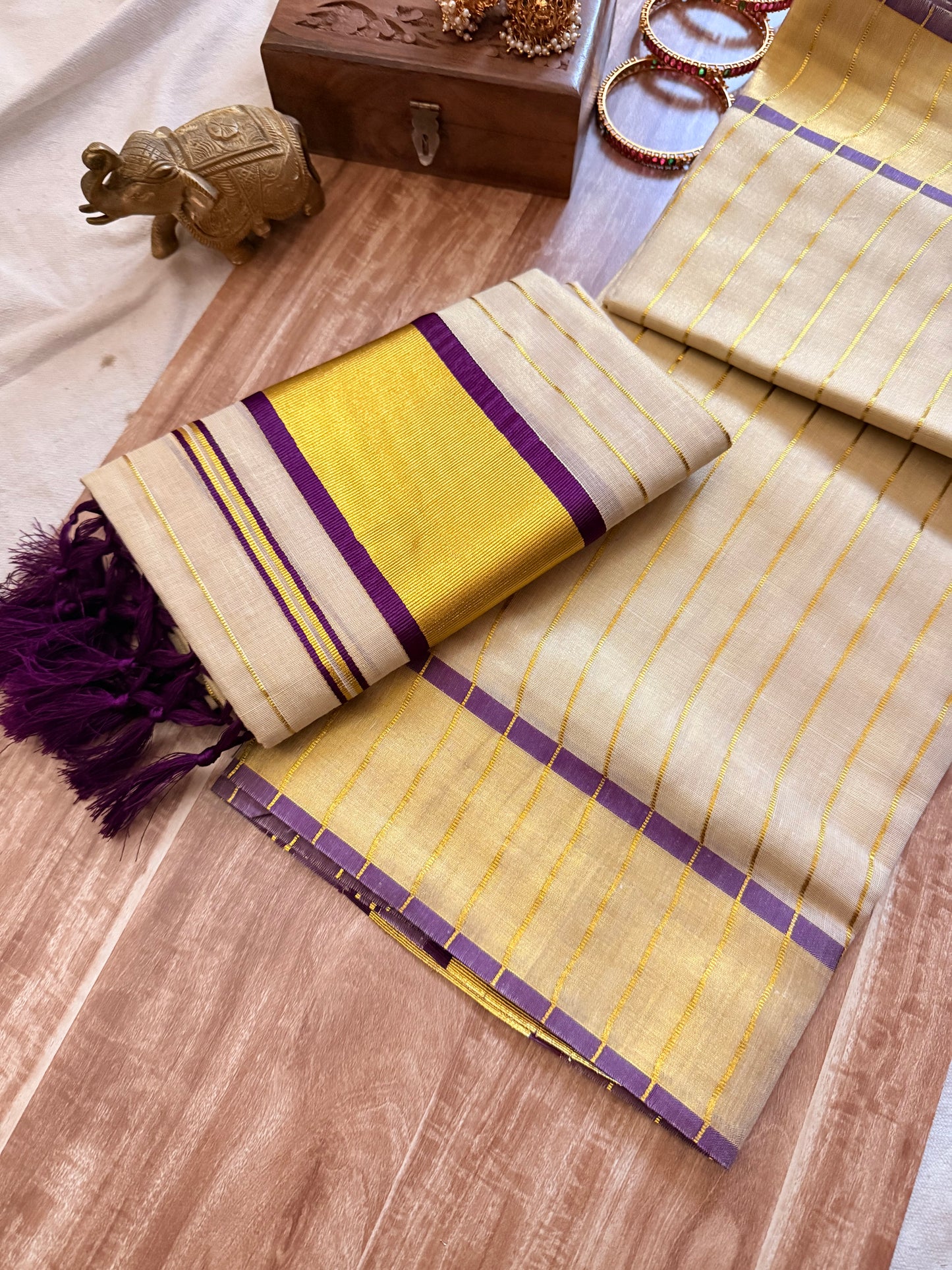 Tissue stripe Set Mundu