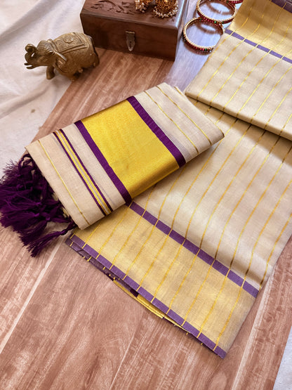 Tissue stripe Set Mundu