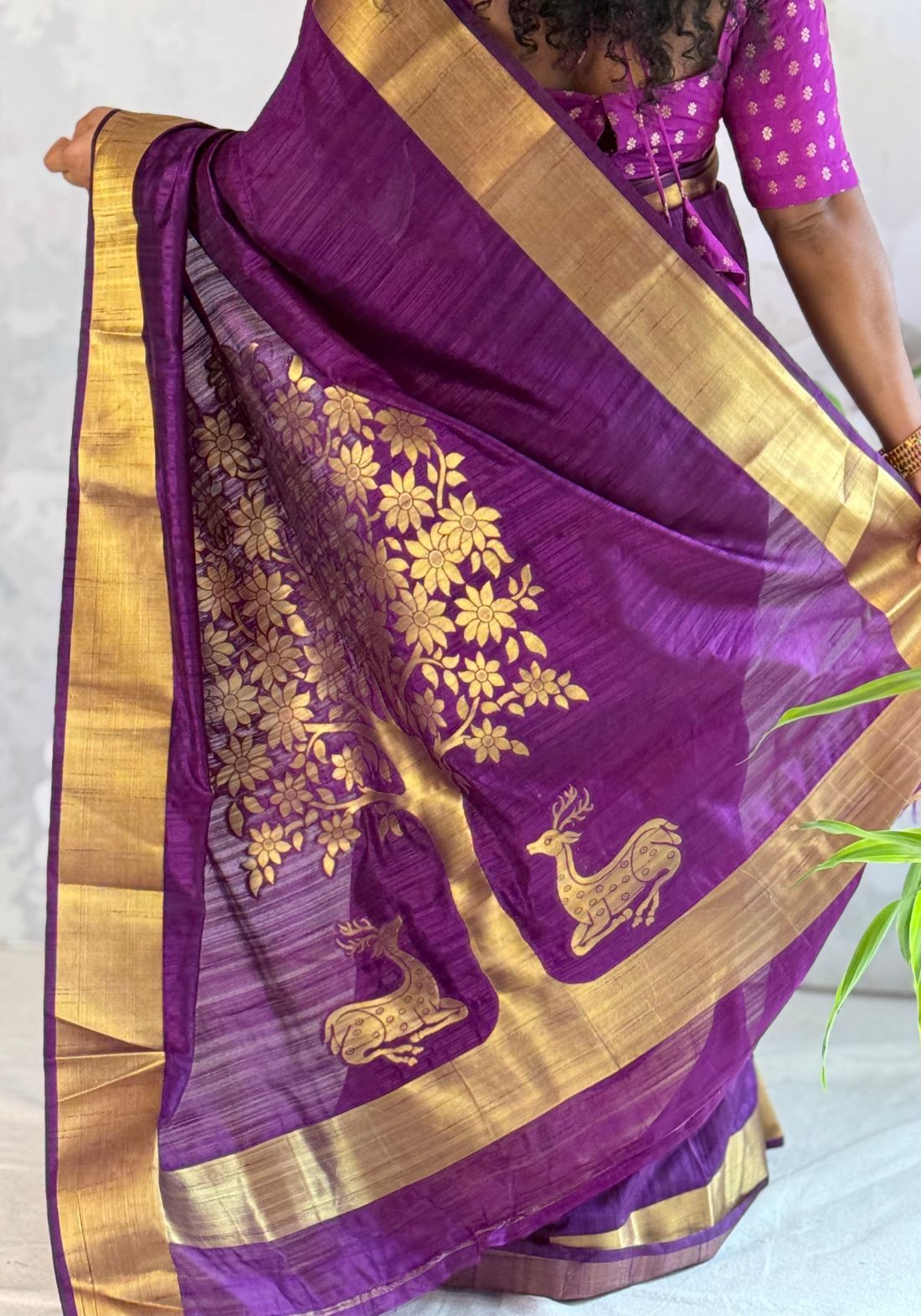 Tree Pallu saree