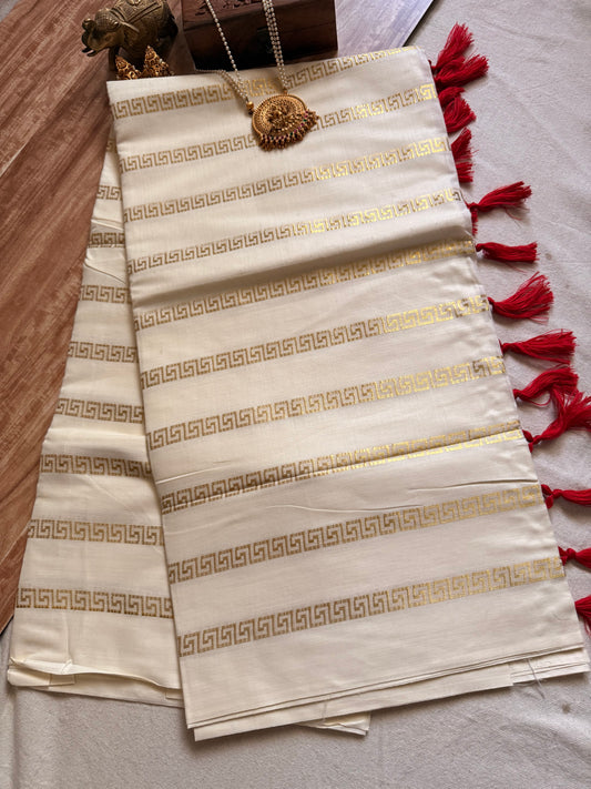 Geometric Cotton saree
