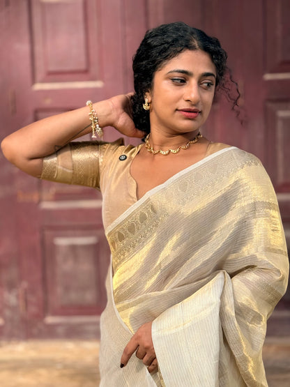 Gold Banarasi kota saree