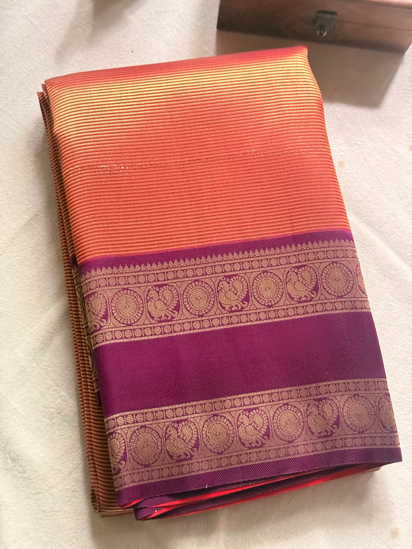 Fluted Zari Semi Silk Saree