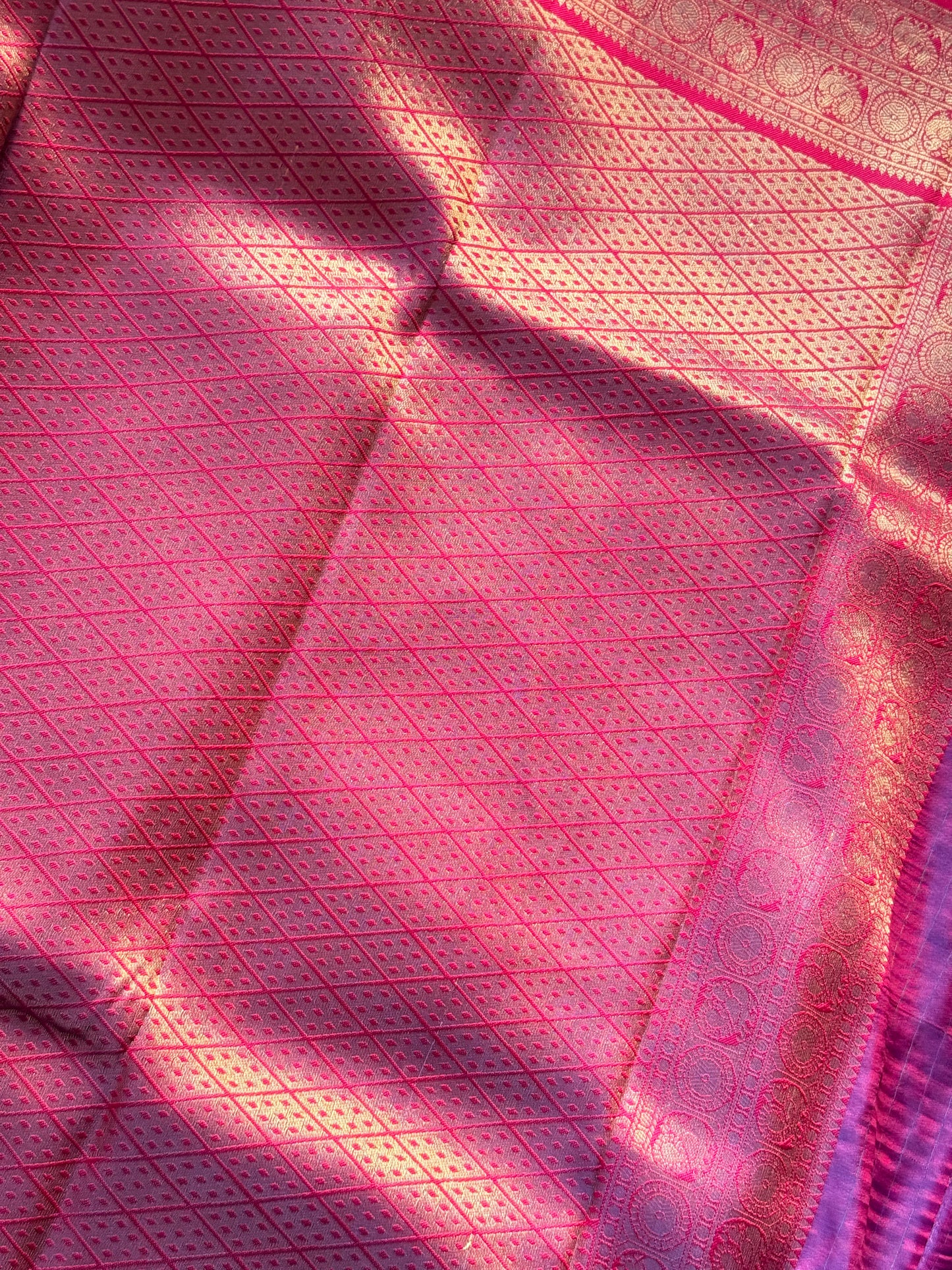Fluted Zari Semi Silk Saree