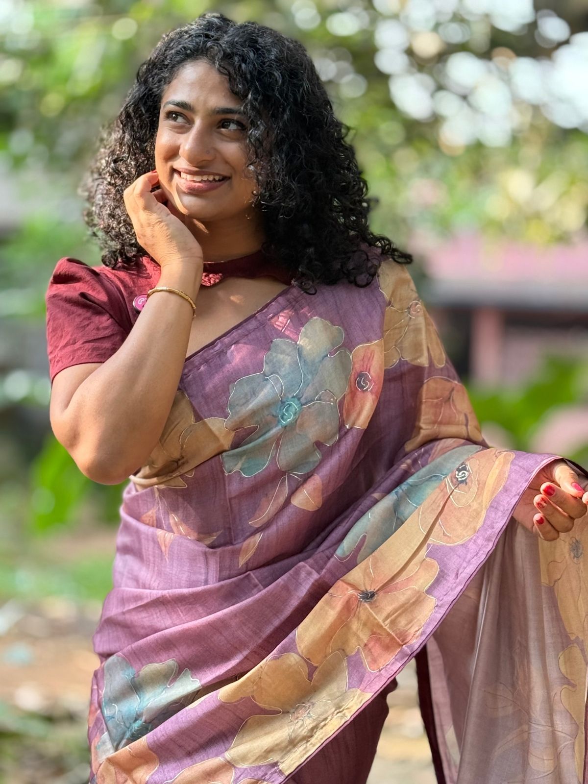 Dola Silk Floral Saree