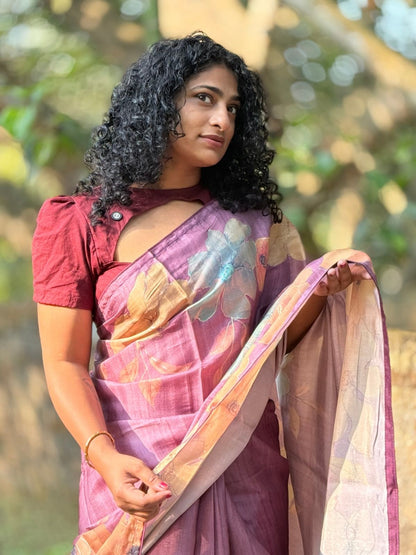 Dola Silk Floral Saree