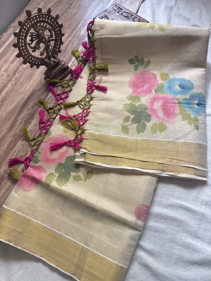 Tissue Kerala Cotton saree