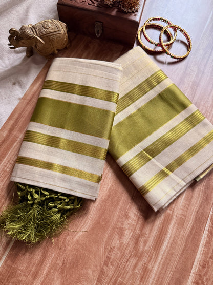Tissue stripe Set Mundu