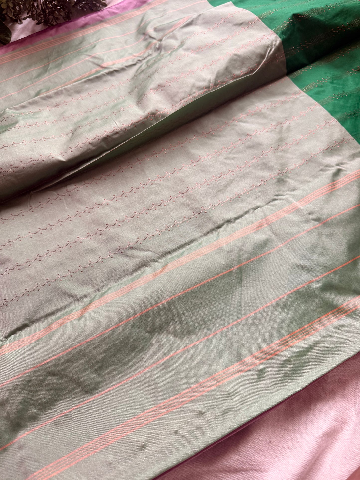 Semi Silk Contrast Border