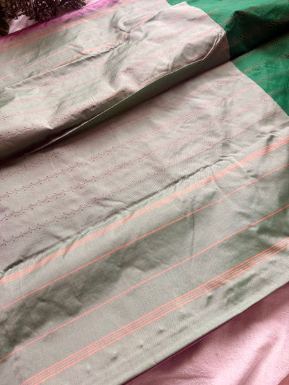 Semi Silk Contrast Border