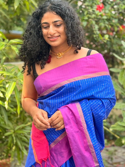 Semi Silk Contrast Border