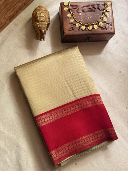 Check Semi silk saree