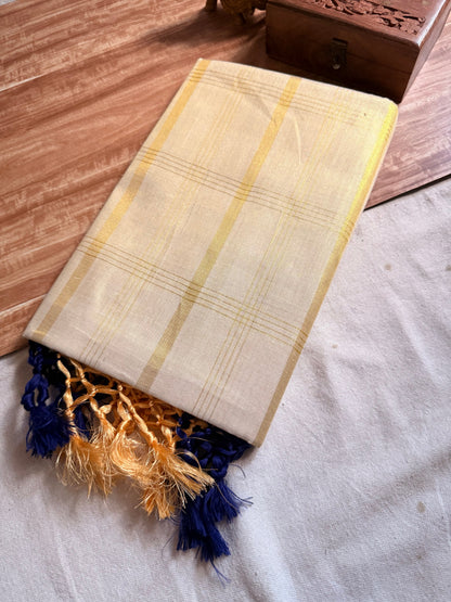 Check Tissue Cotton saree
