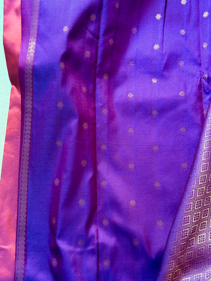 Double shade Semi silk saree