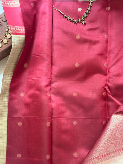Check Semi silk saree