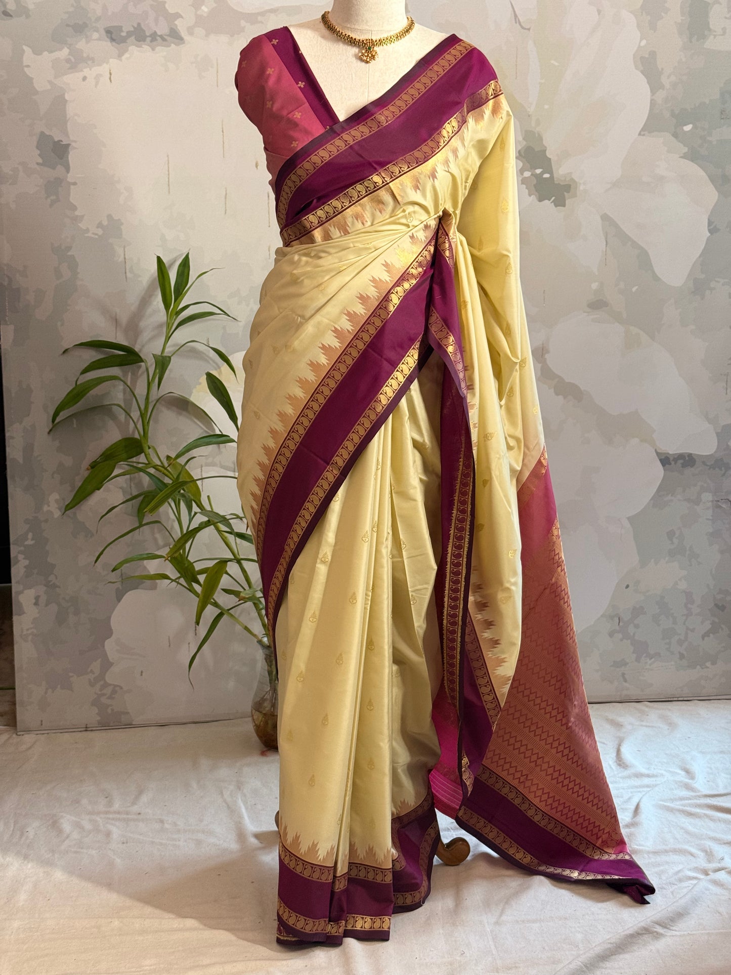 Semi Silk Border saree
