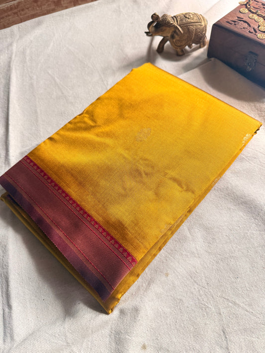 Thin Contrast border Semi Silk Saree