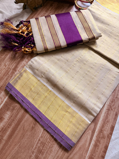 Tissue stripe Set Mundu