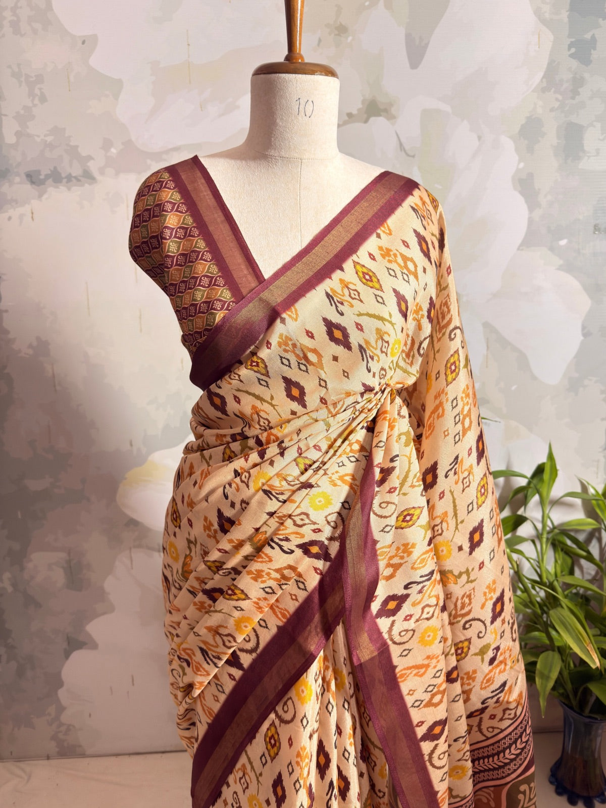Semi Chandheri saree