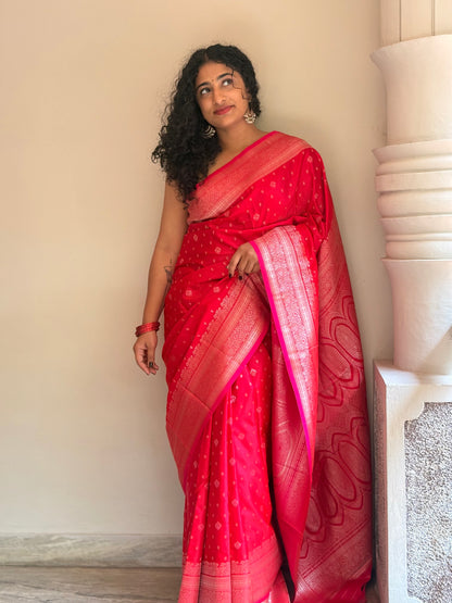 Semi Katan Banarasi Saree