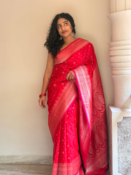 Semi Katan Banarasi Saree