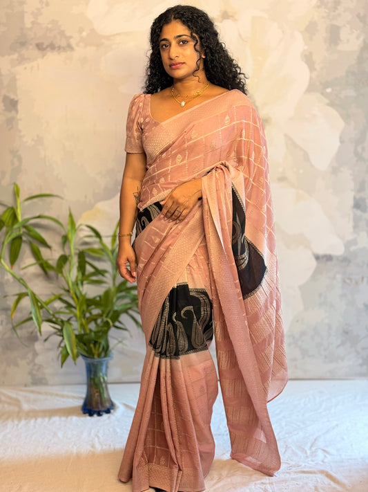 Georgette banarasi saree