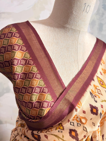 Semi Chandheri saree